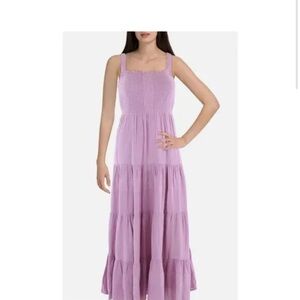 Z Supply Women’s Lavender Kyara Purple Tiered Long Flowy Sundress Size XS